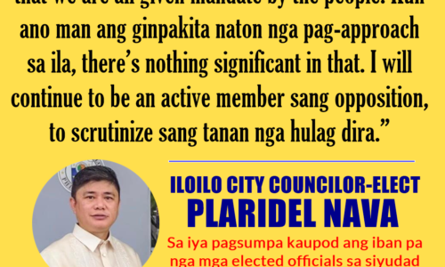 Iloilo City Councilor-elect Plaridel Nava, magapabilin nga ‘fiscalizer’ kag magabantay sang tanan nga hulag sa konseho