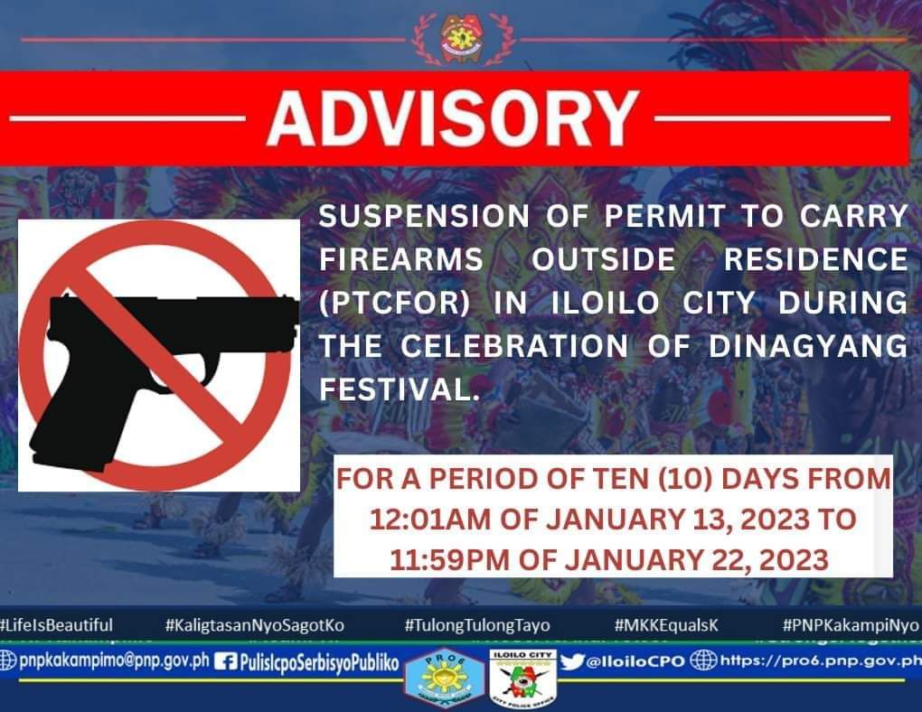 Gun ban ipatuman sa Dinagyang 2023