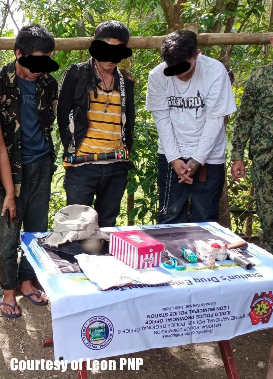 3 arestado sang nakuhaan sang illegal drugs, pusil sa Leon