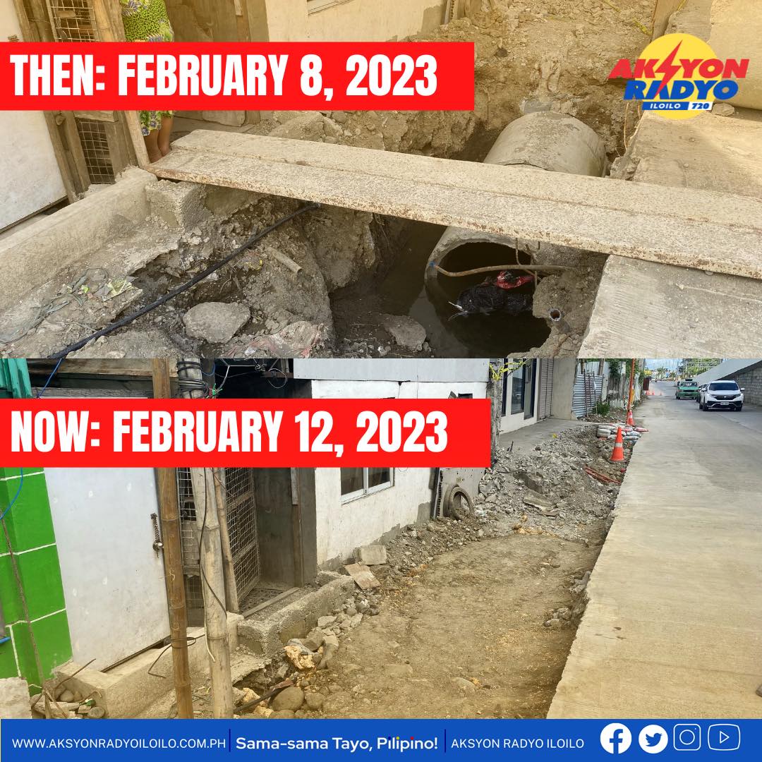 Wala natapos nga drainage sa ginkabkab nga portion sang dalan sa Ungka II, Pavia temporaryo nga gintampukan sang duta