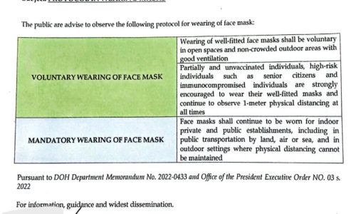 Pagsuksok sang face mask gina-require sa mga indoor places, public transportations sa Iloilo City