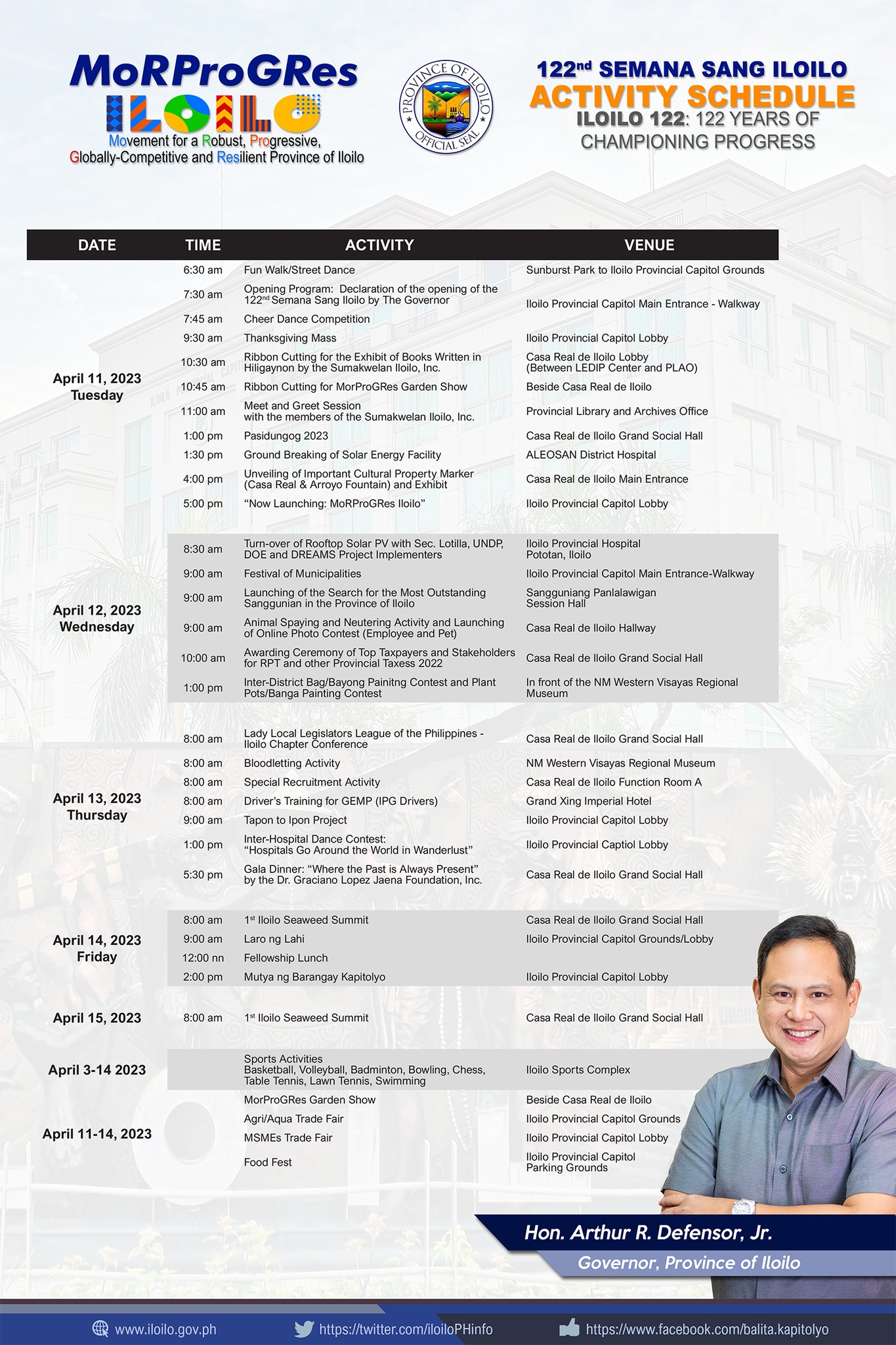 Ika-122 nga Semana sang Iloilo nagsugod subong nga adlaw