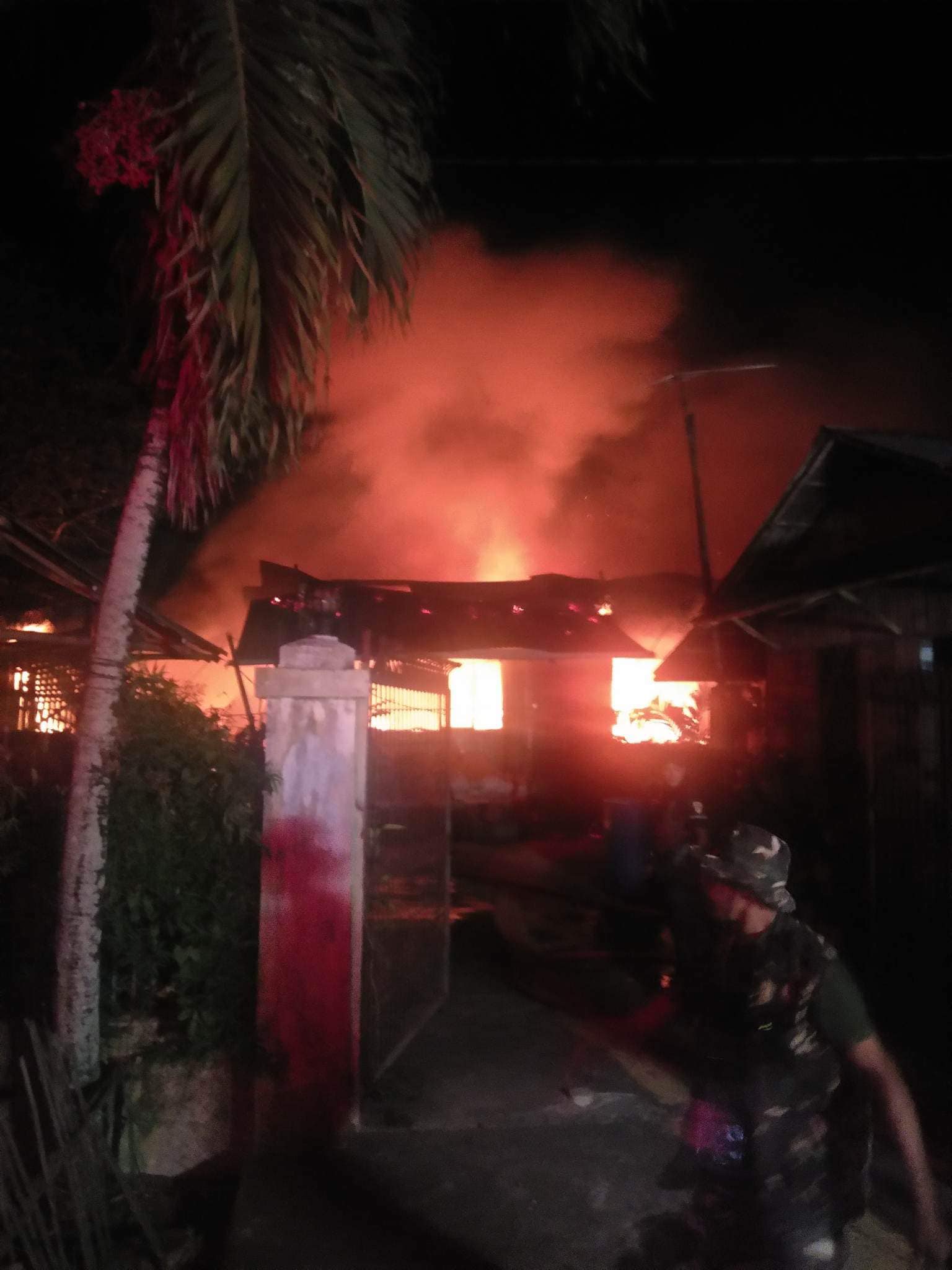 Balay nasunog sa Santa Barbara