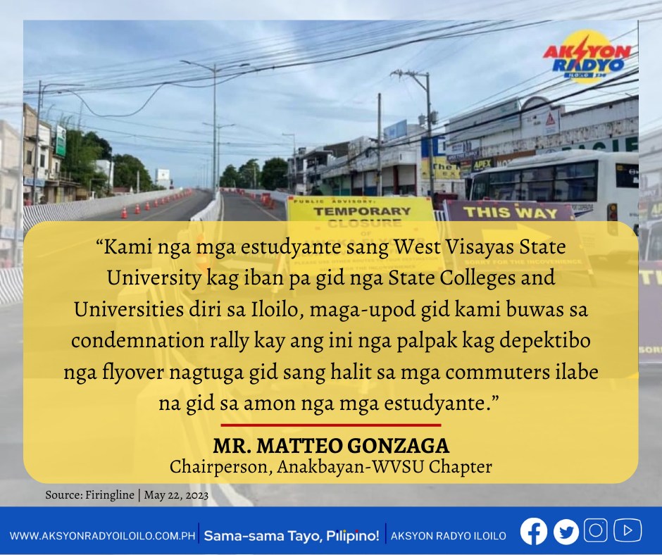 Anakbayan WVSU chapter maupod sa condemnation rally vs mga involved sa Ungka flyover