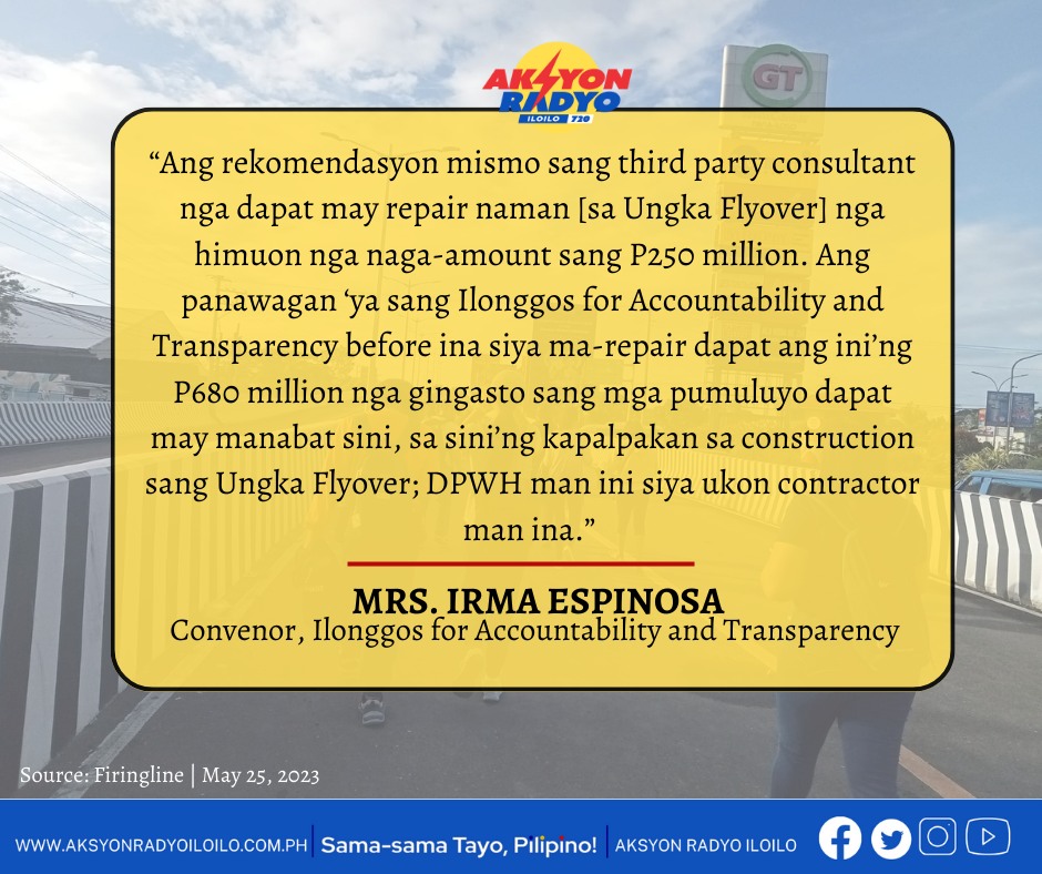Petition, open letter nga nagahingyo nga imbestigaran ang Ungka flyover ipadala sang grupo nga I-ACT sa Kongreso