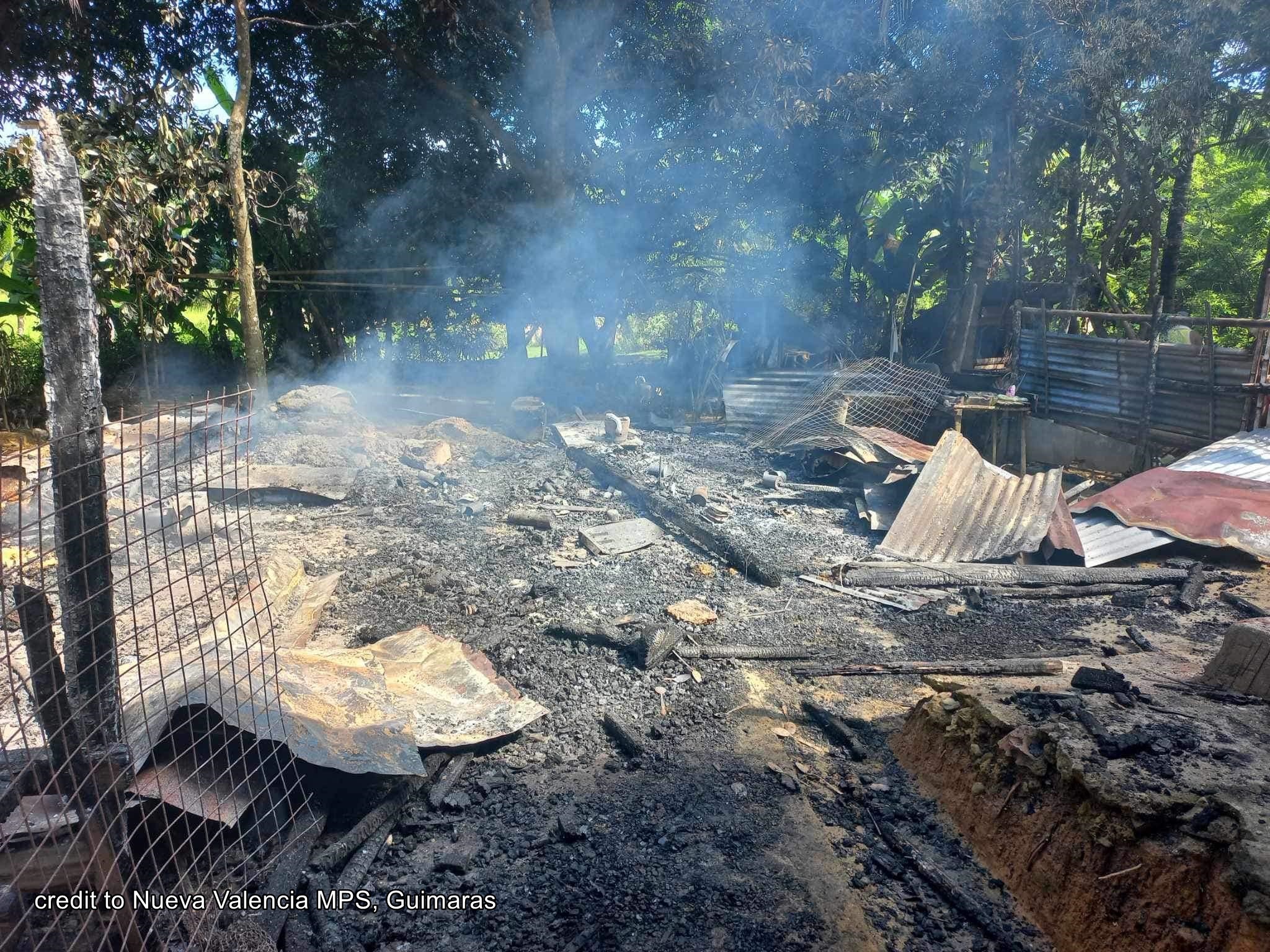 Kusina sang balay sa Nueva Valencia, Guimaras nasunog