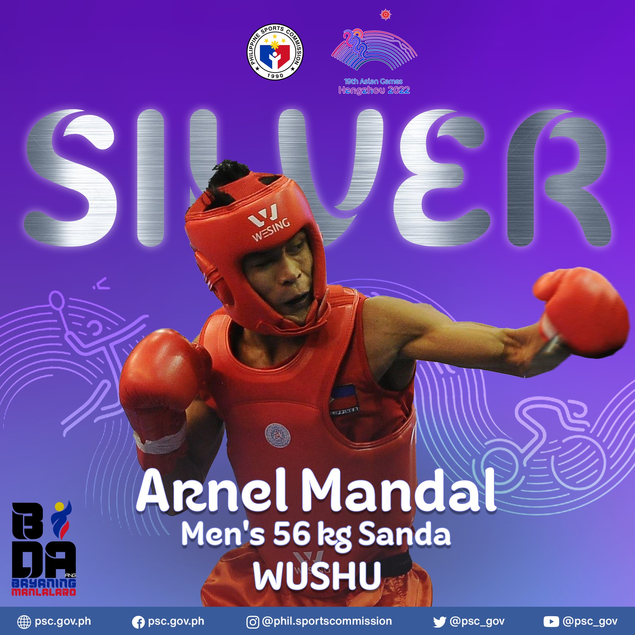Ilonggo Wushu warrior Arnel Mandal silver medalist sa 19th Asian Games sa China