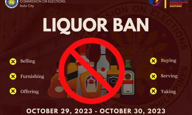 Liquor ban para sa 2023 BSKE nagsugod na kaina sang kaagahon