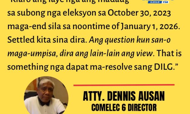 DILG dapat resolbahon kun san-o masugod ang termino sang mga madaug nga kandidato da 2023 BSKE