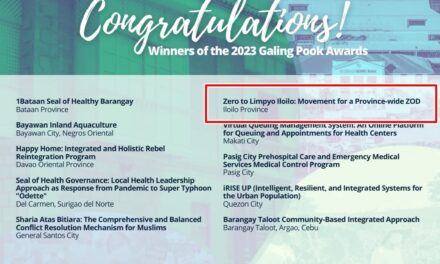 Iloilo province lakip sa mga nagdaug sa Galing Pook Awards 2023