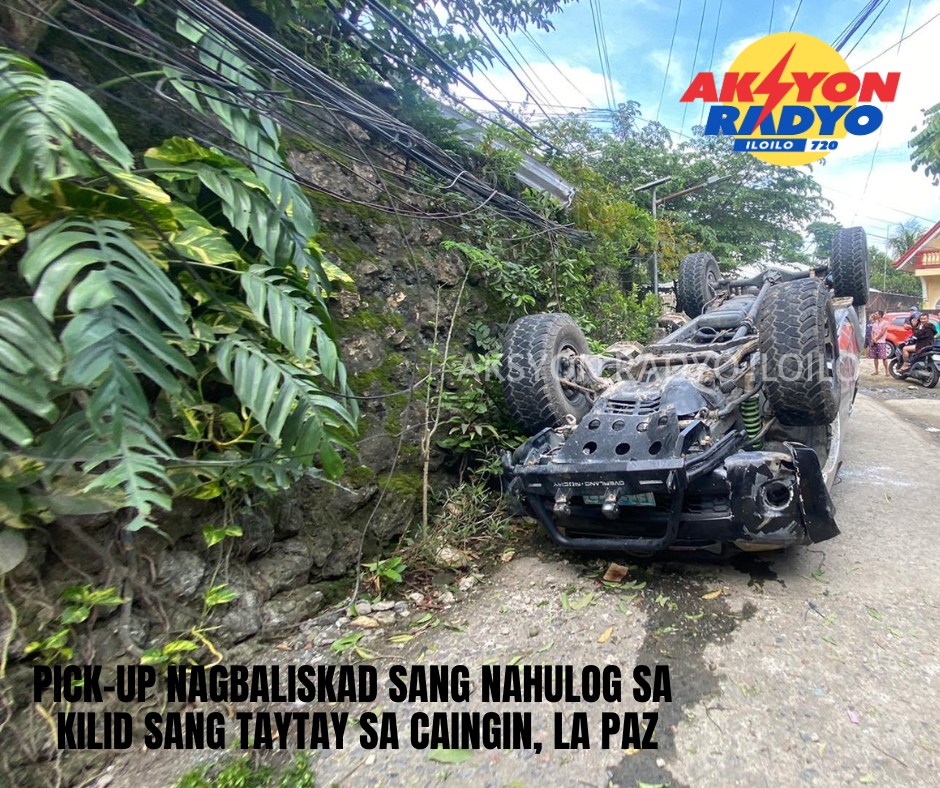Pick-up nagkaya sang nahulog sa kilid sang taytay sa Caingin, La Paz