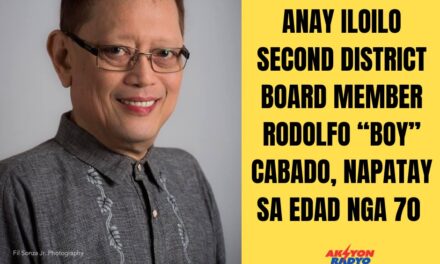 Anay Iloilo 2nd District Board Member, Atty. Rodolfo Cabado napatay sa edad nga 70