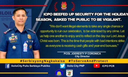 ICPO nagpanugyan sa publiko nga mag-aligmat samtang nagahilapit ang holiday season
