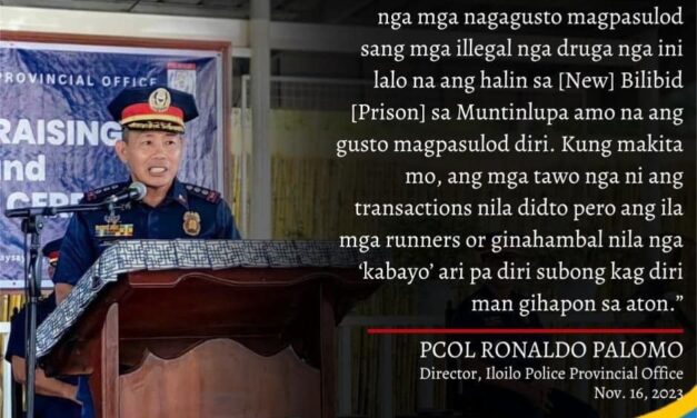 IPPO nagpabutyag nga wala sang organized drug group sa probinsya