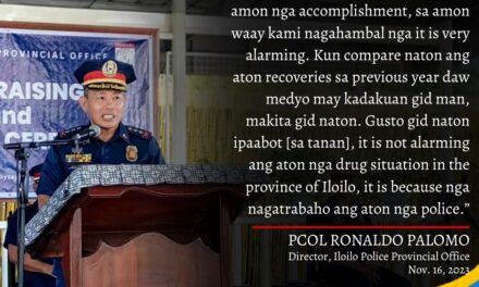 Sitwasyon sang illegal ng druga sa probinsya sang Iloilo indi maka-alarma suno sa IPPO