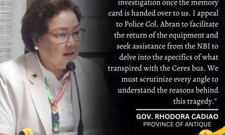 Pag-retrieve sang dash cam, memory card sang Ceres bus nga nahulog sa pil-as sa Hamtic, Antique ginmandu ni Gov. Rhodora Cadiao