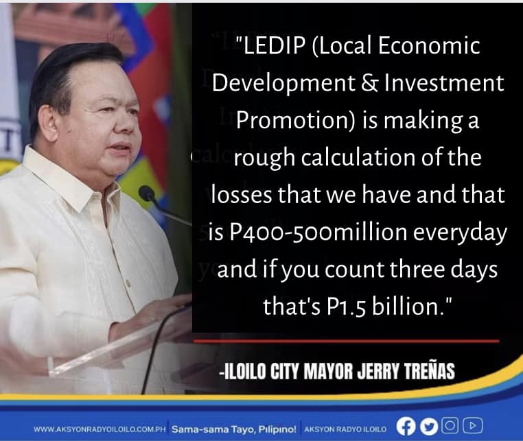 Kapierdihan sang mga negosyo sa Iloilo City tungod sa power outage nagalab-ut sa P400-P500M kada adlaw — Mayor Jerry Treñas