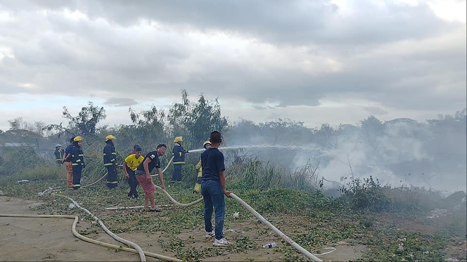 Bakante nga lote sa Emerald Estate Subdivision sa Oton nasunog