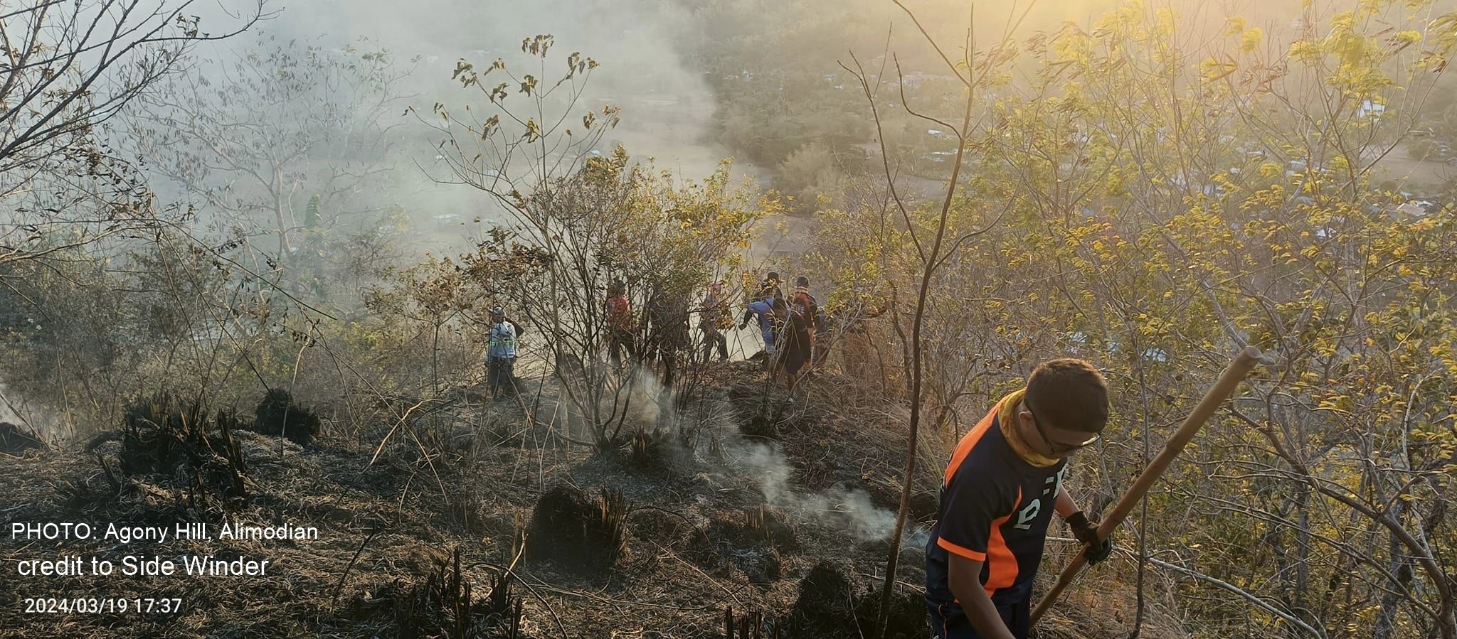 Porsyon sang Agony Hill sa Alimodian nasunog