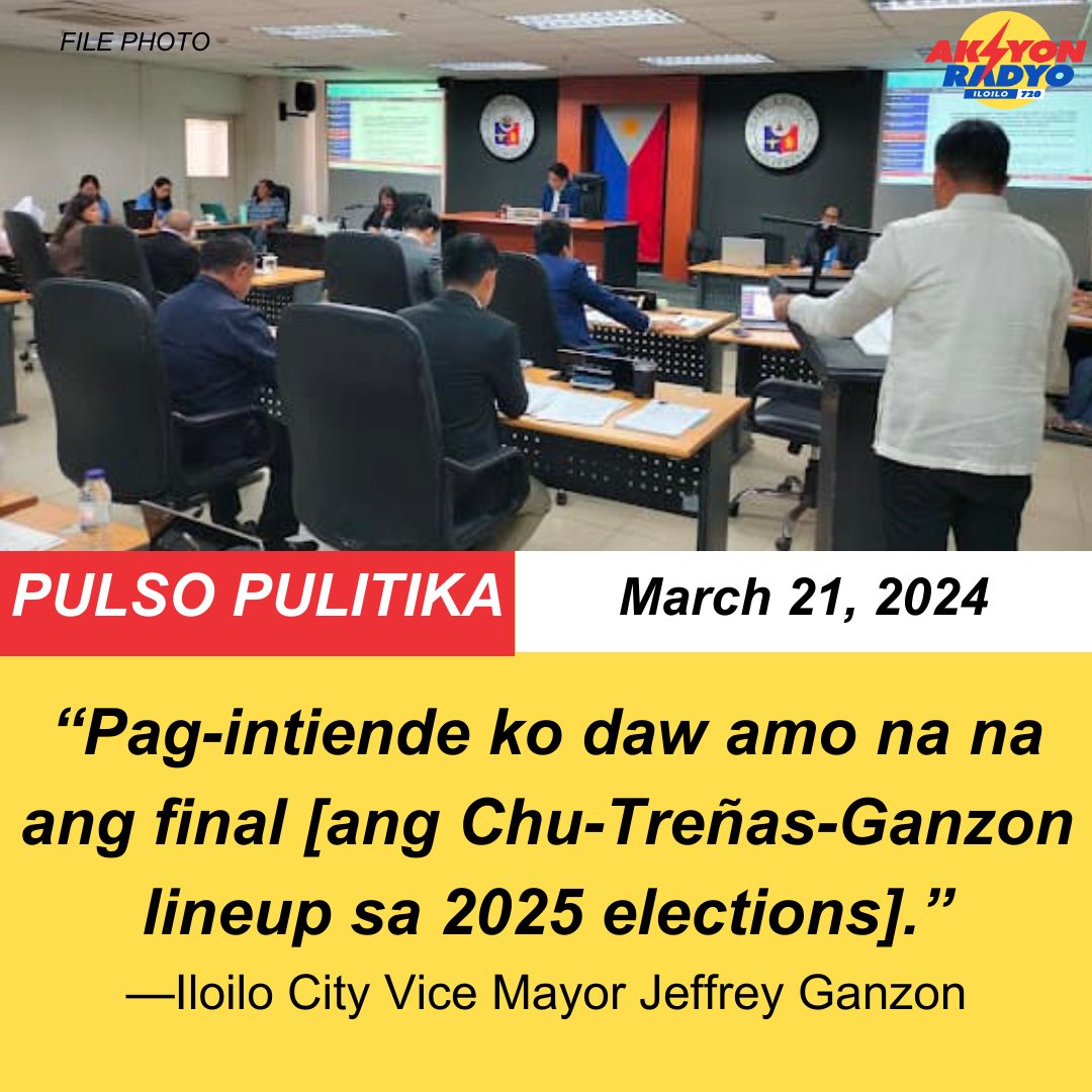 Chu-Treñas-Ganzon lineup sa 2025 elections final na suno kay VM Jeffrey Ganzon