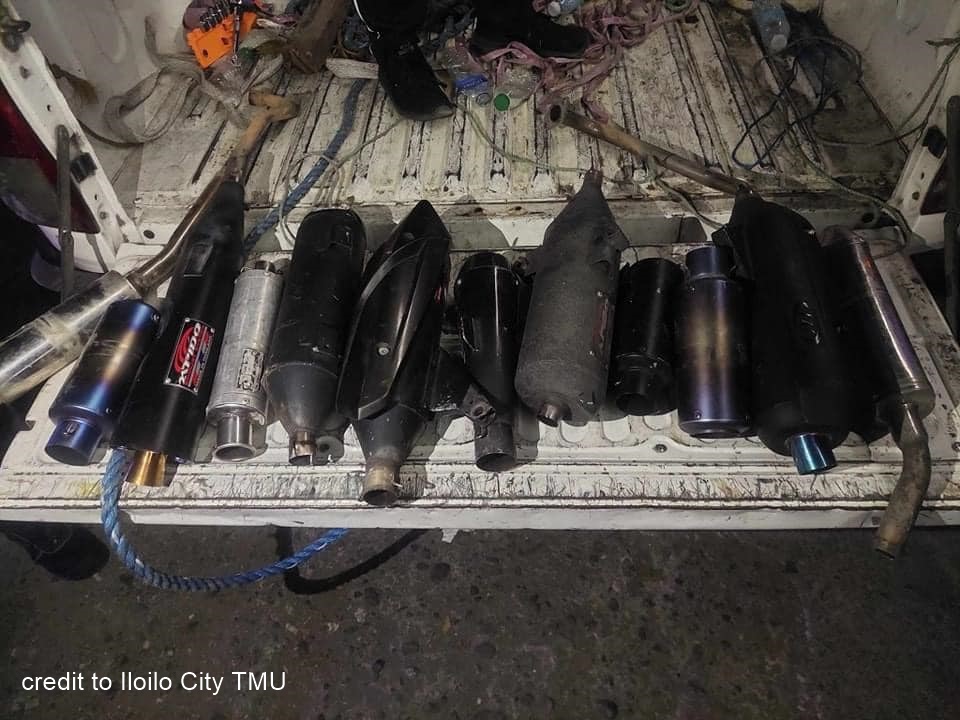 39 ka modified mufflers nakumpiskar sang Traffic Management Unit