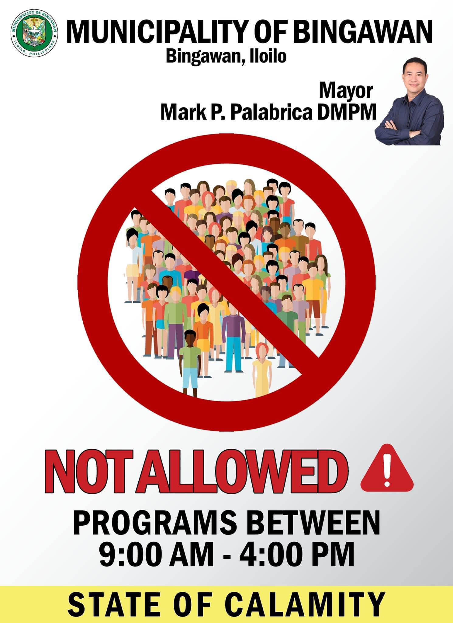 Paghiwat sang programa, aktibidad sa Bingawan ginadumilian halin 9am tubtob 4pm tungod sang tuman ka init nga tiempo