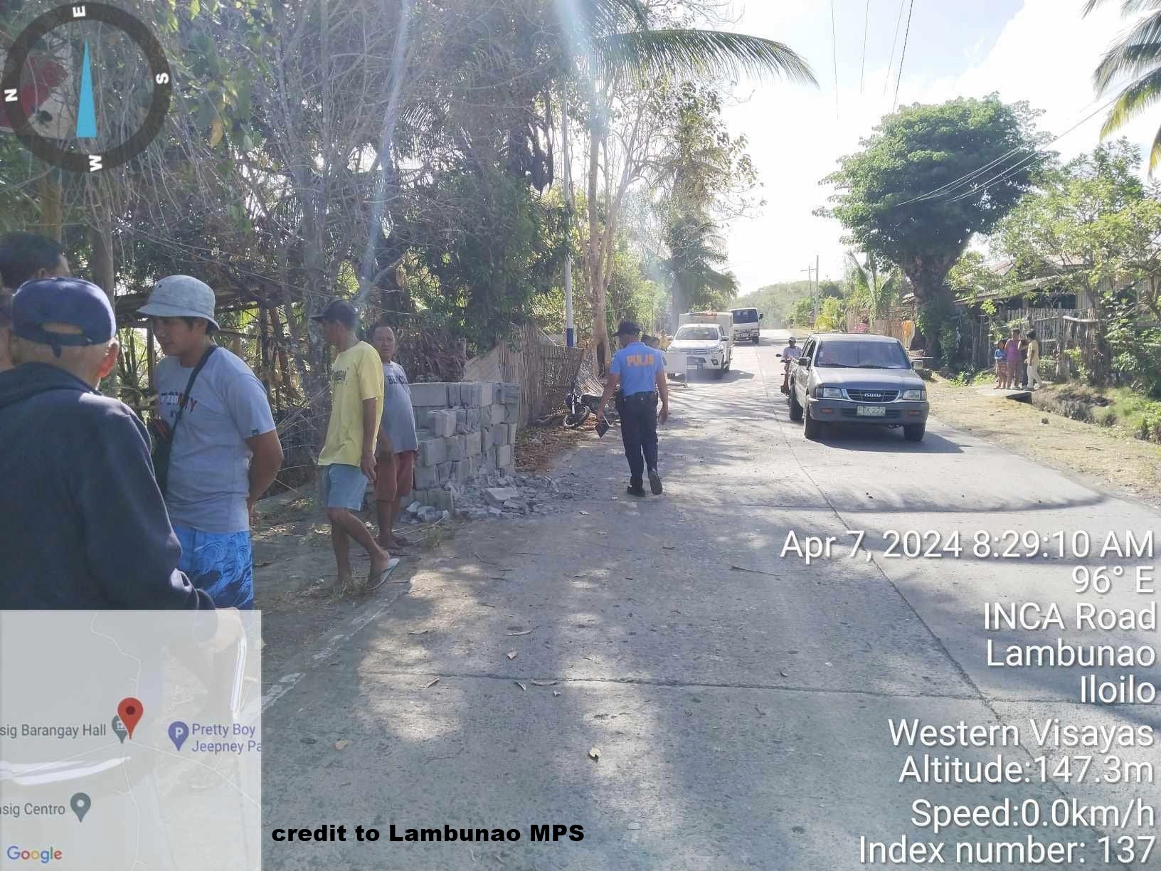 Driver sang motorsiklo kag iya angkas patay sang nakabunggo sa nagatangkas nga hollow blocks sa Lambunao