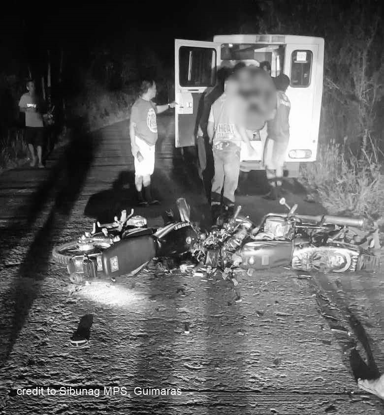 2 patay, 2 pilason sang nagbungguanay ang 2 ka motorsiklo sa Sibunag, Guimaras