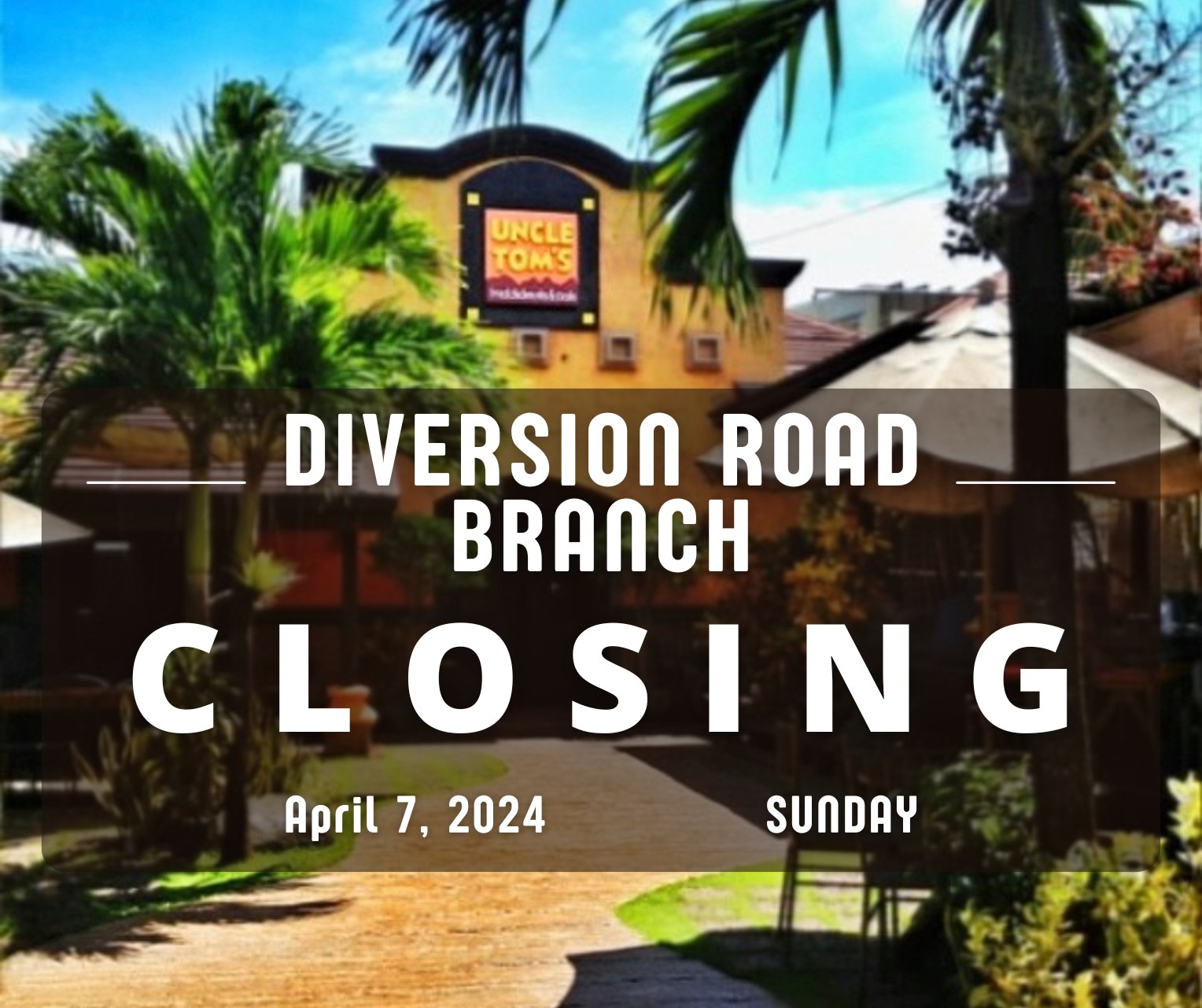 Uncle Tom’s Restaurant sa Diversion Road, Mandurriao manirado na makaligad ang 17 ka tuig