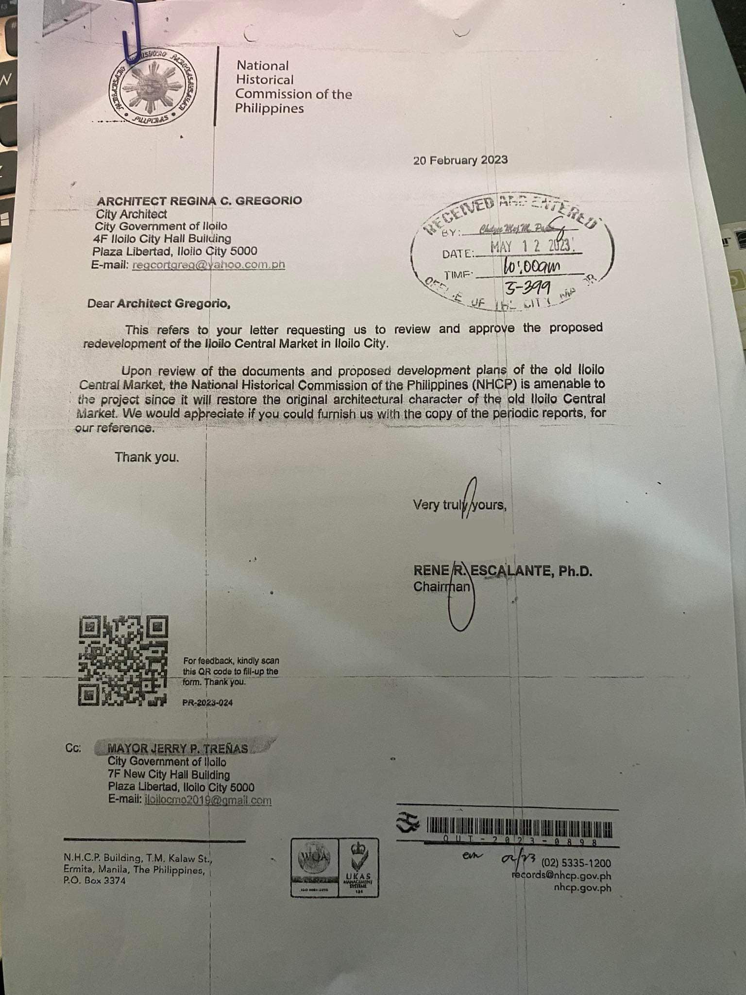 Iloilo City gov’t nagapanindugan nga nakahibalo ang NHCP sa pag-reconstruct sang Iloilo Central Market