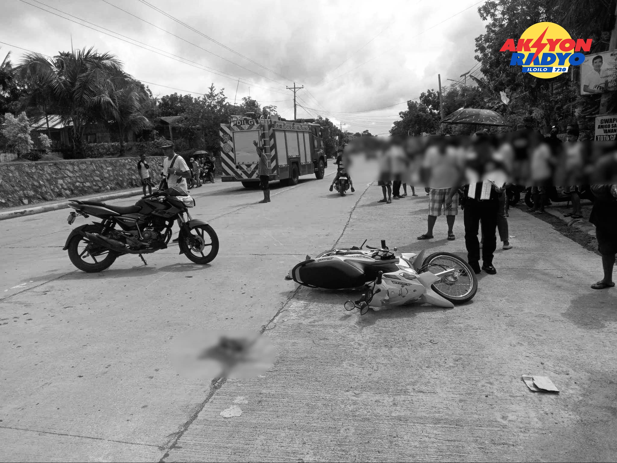 Asawa patay, bana pilason sang nagbungguanay ang 2 ka motorsiklo sa Carles