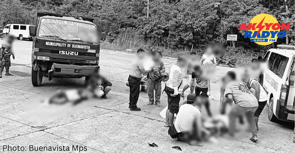 Mag-asawa nga nakasakay sa motorsiklo nakabunggo sa nagapaliko nga truck sa Guimaras