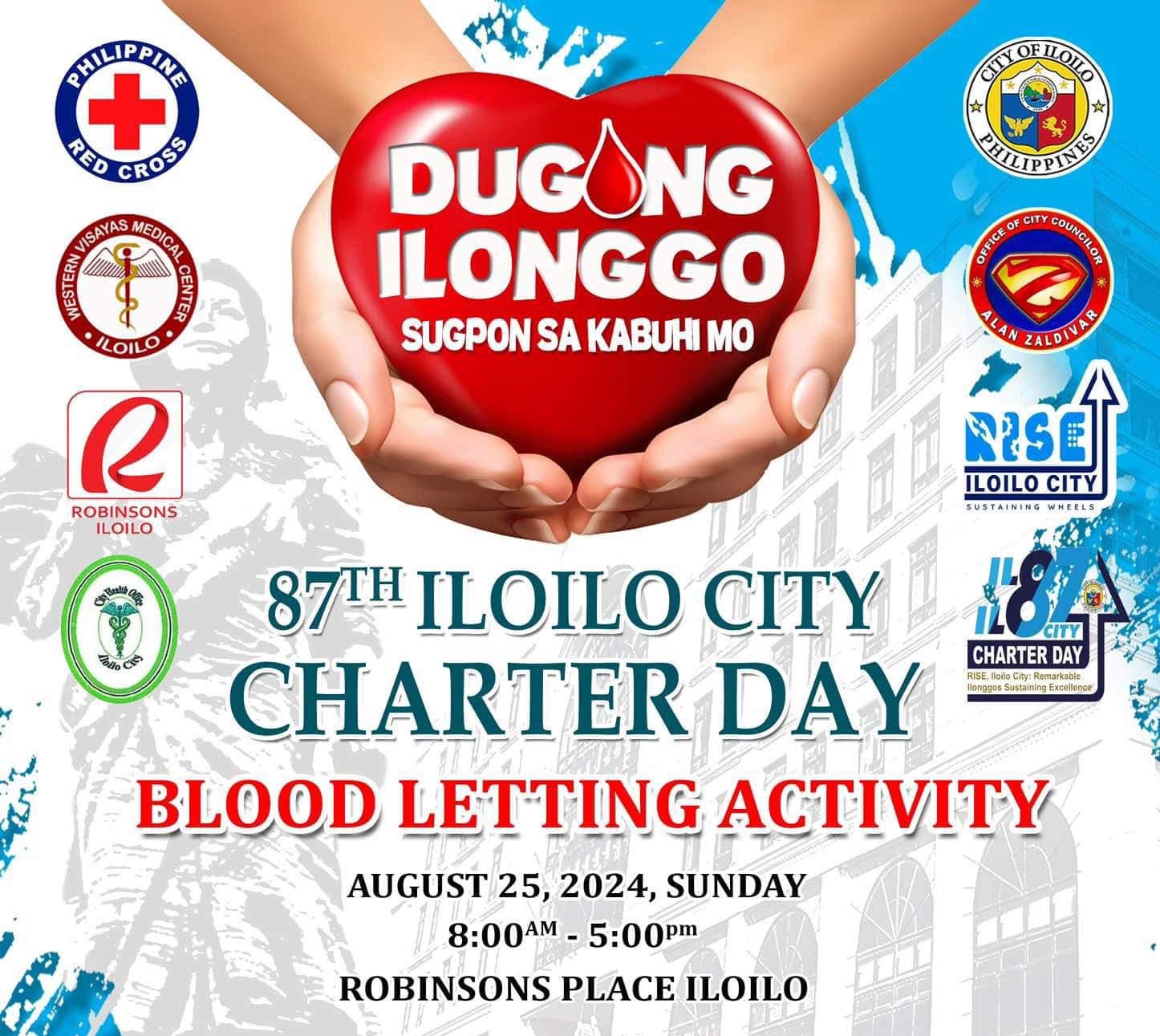 “Dungong Ilonggo, Sugpon sa Kabuhi Mo” bloodletting activity sang Iloilo City government hiwaton sa Agosto 25