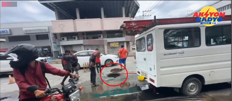 2 ka lalaki nadakpan nga nagapangawat sang kable sang telco sa sulod sang imburnal sa City Proper