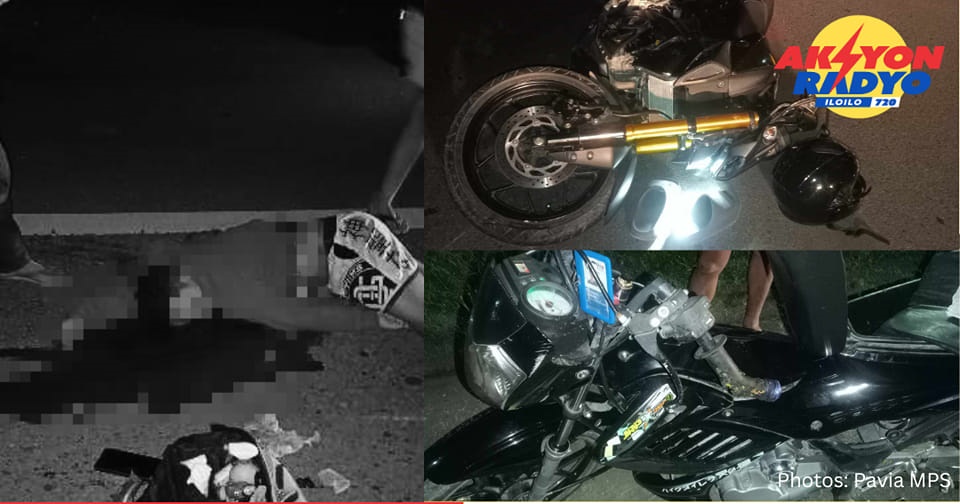 1 patay, 1 pilason sang nagbungguanay ang 2 ka motorsiklo sa Pavia