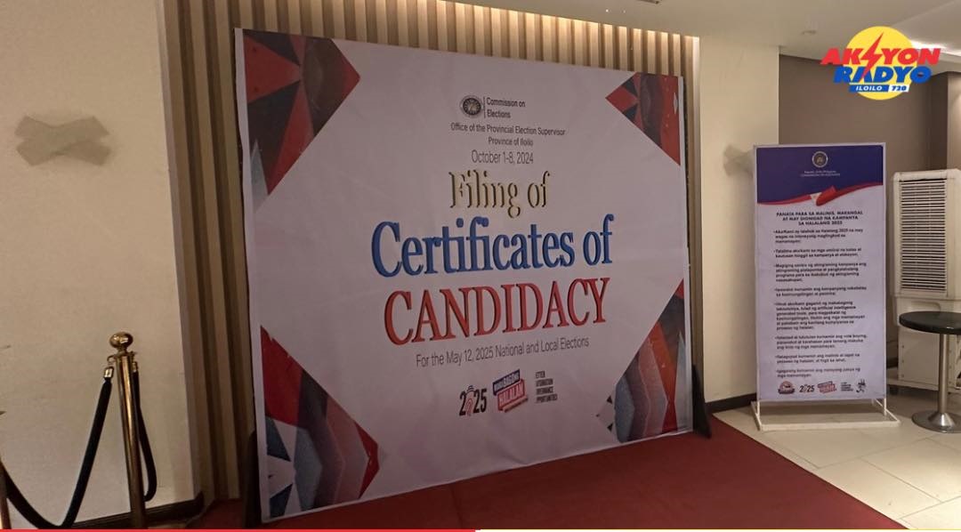 34 ka aspirants nag-file sang Certificate of Candidacy sa Iloilo Provincial Comelec sang Oktubre 1-8