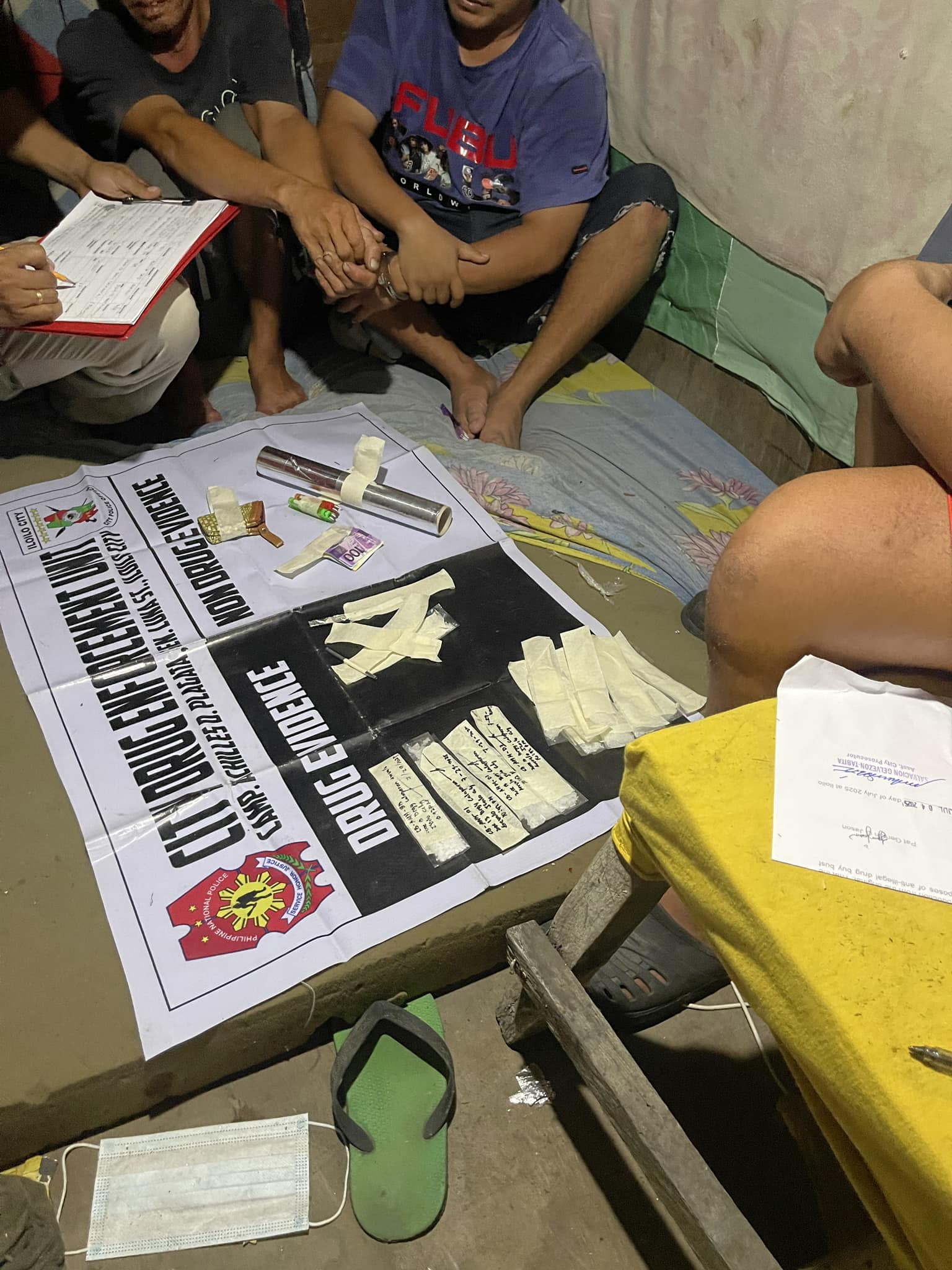 4 arestado sa drug buy bust sa Brgy. Calaparan, Arevalo; masobra tunga sa milyon nga balor sang illegal drugs na-recover