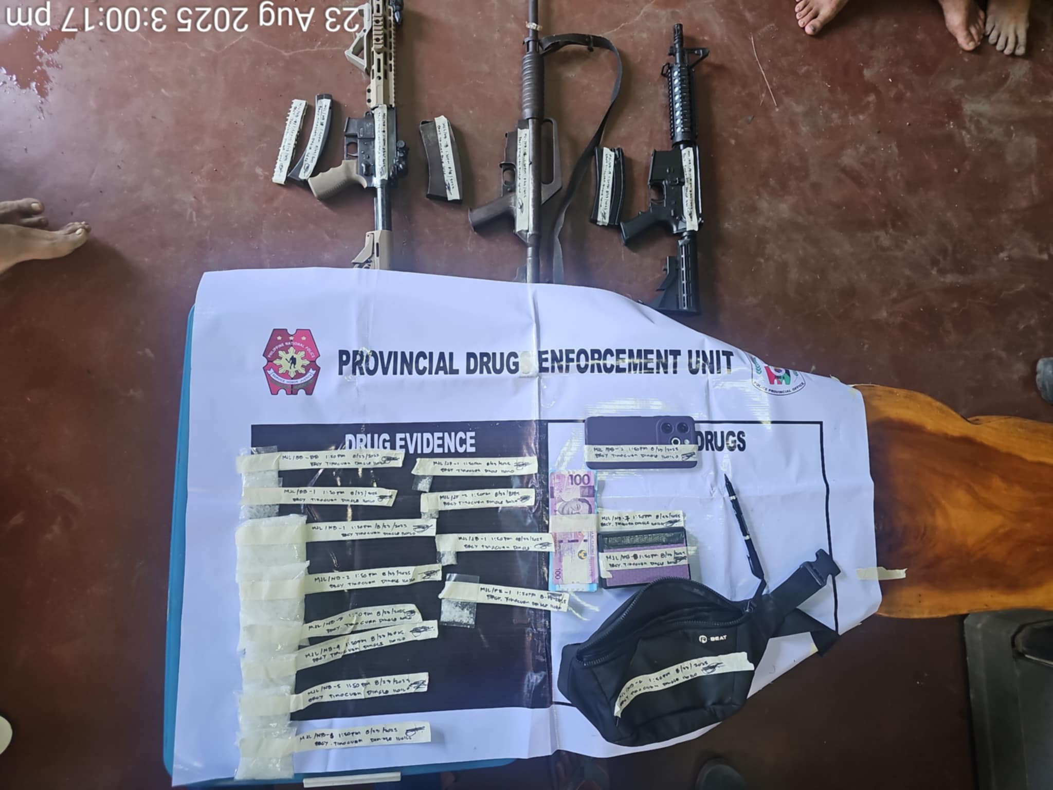 P5 million nga balor sang suspected shabu, pusil kag granada nakumpiskar sa drug bust operation sa Dingle