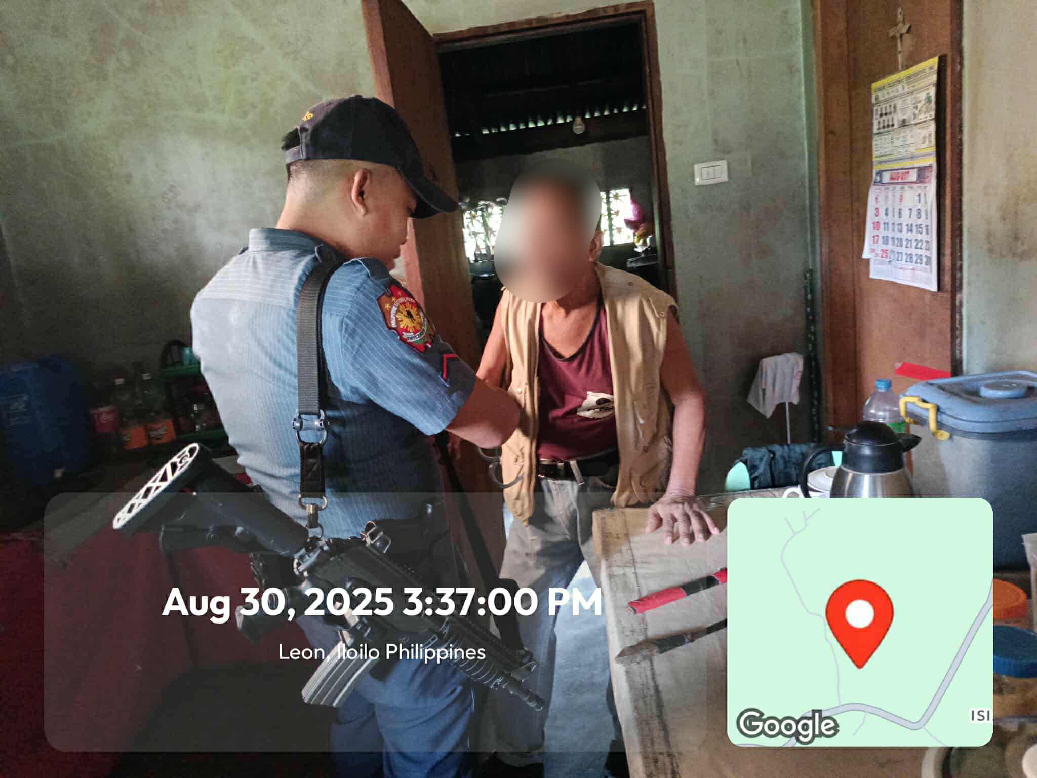 Bata ginbuno sang iya amay sa Brgy. Isian Norte, Leon