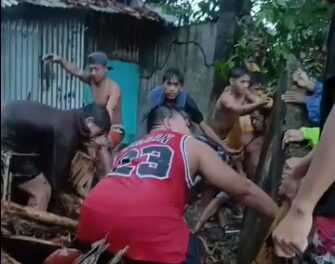 Tungod sang mamunog nga ulan, residente natampukan sang naguba nga pader sa Estancia