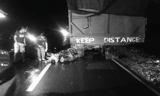 2 patay sang nakabunggo ang motorsiklo sa naga-park nga truck sa New Lucena