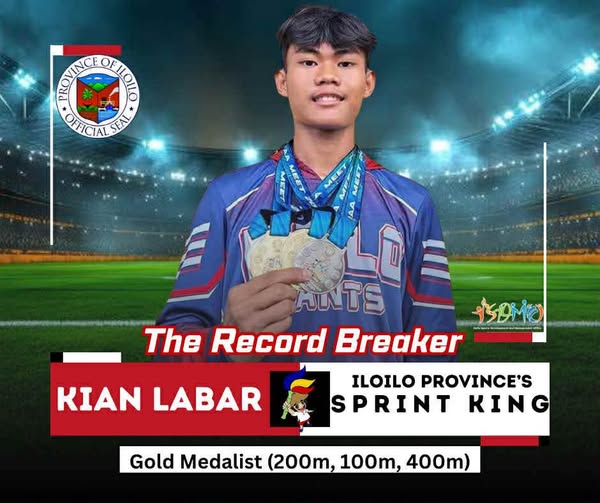 Ilonggo sprinter nagdaug sang 3 ka gold medal kag nagguba sang long standing record sa Batang Pinoy 2025
