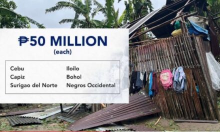 P50 million nga assistance halin sa Office of the President mabaton sang Iloilo tungod sa kahalitan sang Bagyo Tino