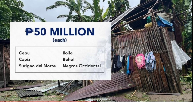 P50 million nga assistance halin sa Office of the President mabaton sang Iloilo tungod sa kahalitan sang Bagyo Tino
