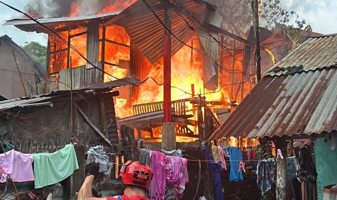 7 ka balay nasunog sa Sto. Niño Norte, Arevalo