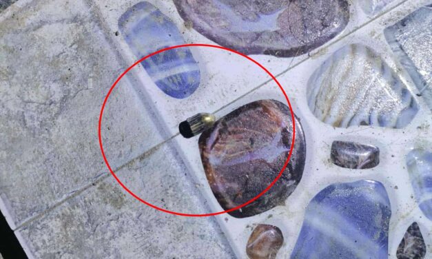 Stray bullet nakit-an sa garahe sang balay sa Mina; Atop sang balay may buho nga inagyan sang bala