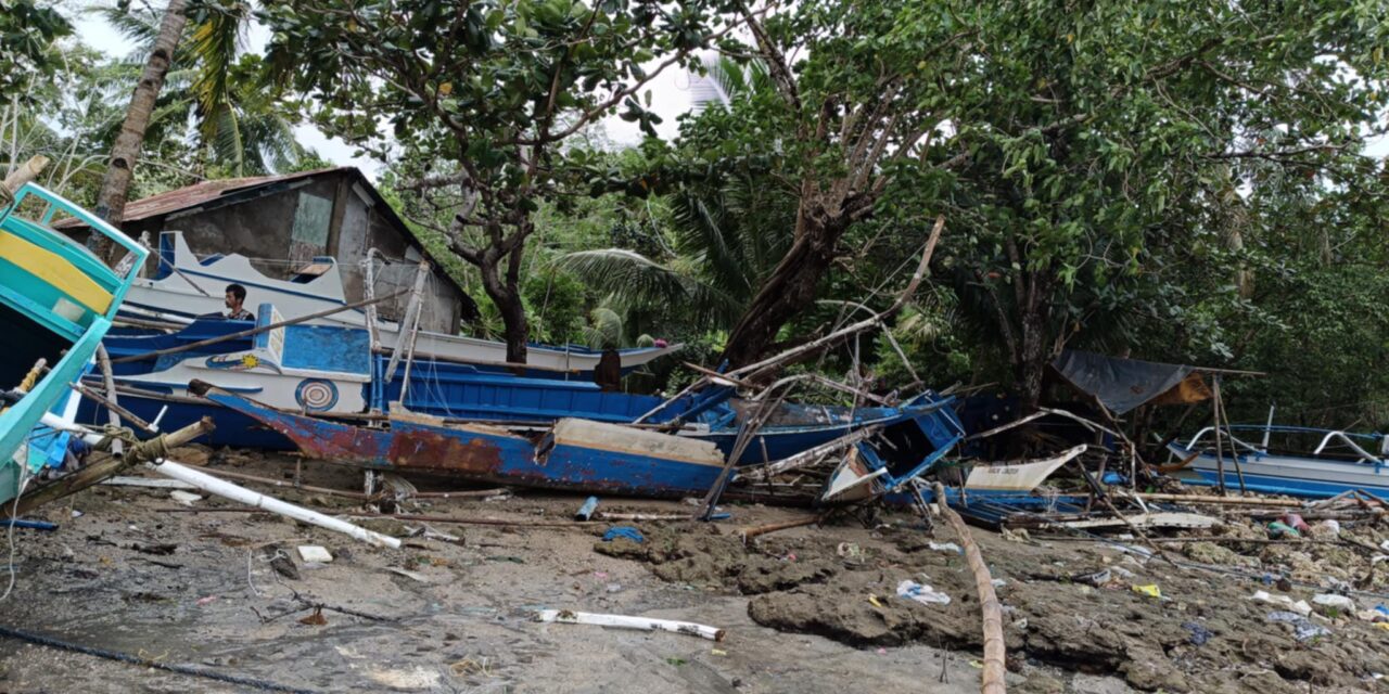 216 ka sakayan naguba sa storm surge sa island barangays sa Concepcion, Iloilo
