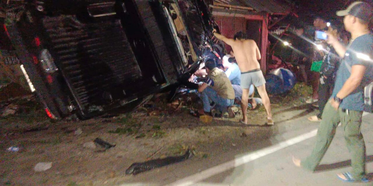 1 patay, 2 pilason sang nagbungguanay ang motorsiklo kag pickup sa New Lucena