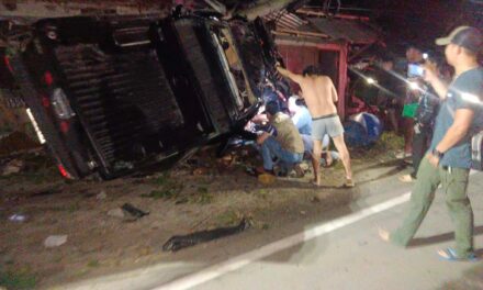 1 patay, 2 pilason sang nagbungguanay ang motorsiklo kag pickup sa New Lucena