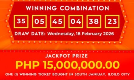 Winner sa Megalotto 6/45 nagtaya sa Janiuay; P15 million nadaugan